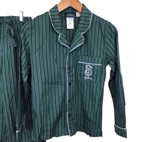 Harry Potter Slytherin Teen Pajama Set Pottery Barn S - Picture 2 of 9